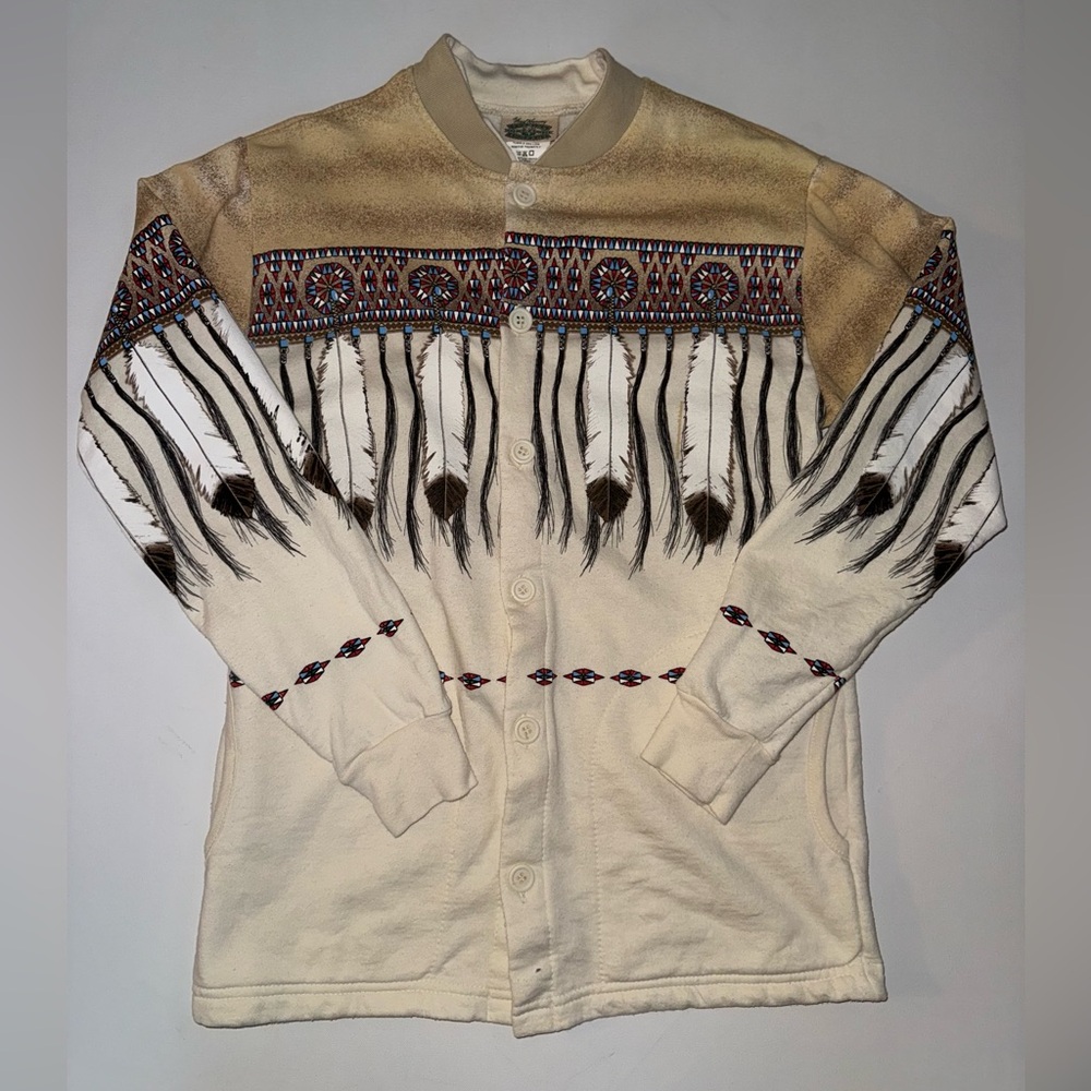 Vintage Fred Harvey Native Button Up Sweater Men’s Size Small Made In USA